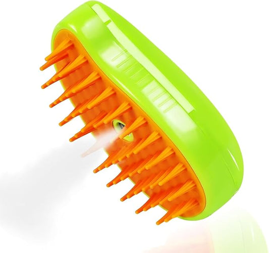 Steam Cat Brush Pet Brush: 3in1 Steam Pet Brush - Rechargeable Silicone Steam Brush - Comb for Removing Tangled And Loose Hair