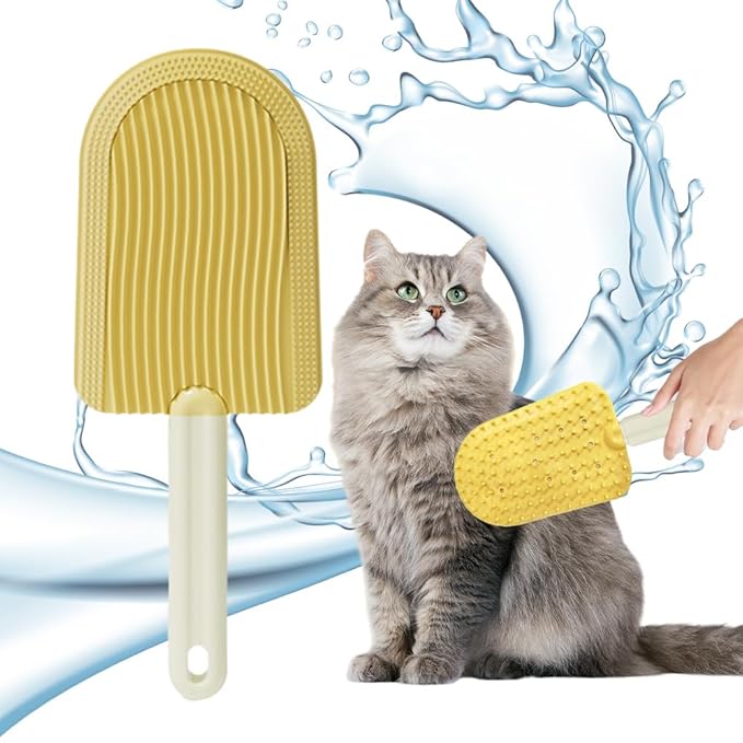 Cat Tongue Comb, 2025 New Cat Brushes for Indoor Cats Cat Hair Brush for Long Haired Cats, Cat Grooming Brush Cute Ice Cream Cat Fur Remover Comb for Cats Grooming (A-1PC)
