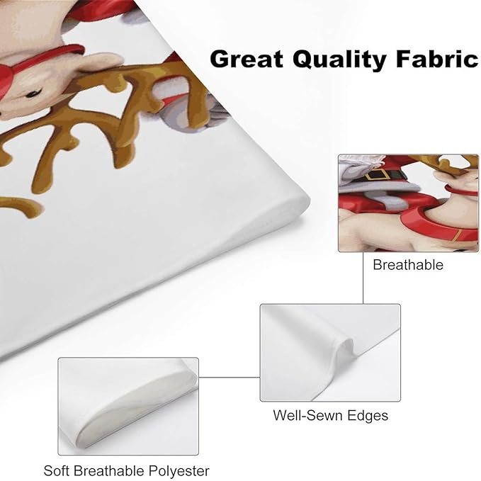 Dog Bandana Spring Pet Scarf Adjustable Triangle Santa Claus Reindeer Sled Printing Dog Bib Washable Polyester Puppy Bandana for Small Medium Large Dogs Cat Birthday Party Supplies