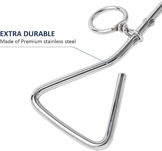 WePet Dog Tie-Out Stake, Durable Silver Spiral Anchorstake, Secure Outdoor Tethering for All Cable Leash Chain, Camping Yard, Rust-Resistant, Easy Installation, Medium, 16 Inch