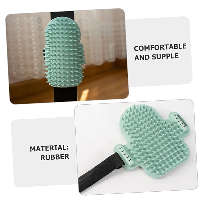 Cat Corner Massage Comb Rubber Bristles Self Grooming Wall-mounted Pet Brush Practical Green Cat Grooming Tool Random Color