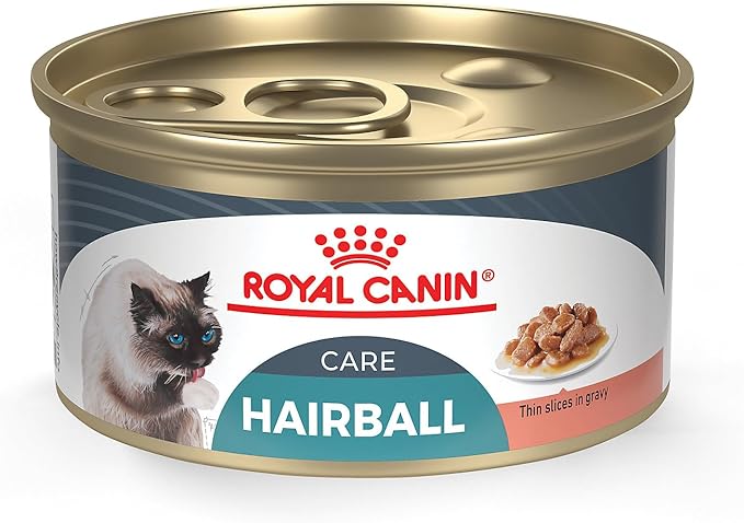 Royal Canin Feline Care Nutrition Hairball Care Adult Thin Slices in Gravy Cat Food, 3 oz (Pack of 24)