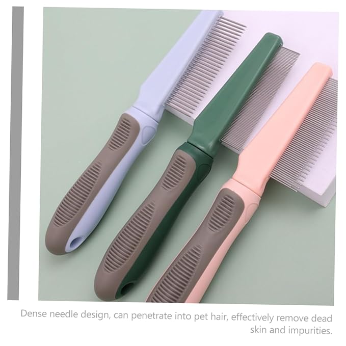 Didiseaon Pet Hair Comb Dog Cat Grooming Tool High Low Teeth Design Wear-resistant Accessory