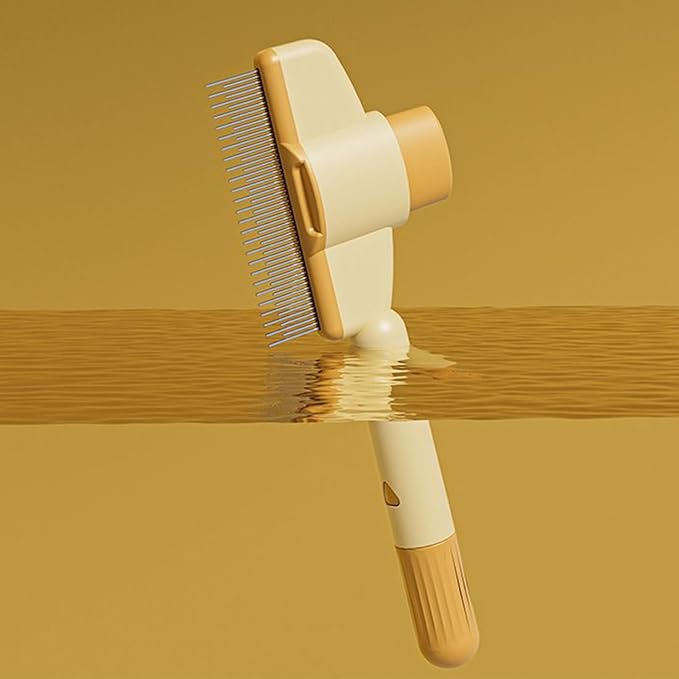 Dog Brush - with Release Button Grooming Comb,Long Hair Cat Brush Dematting Comb | for Long Short Puppy Kitten Pet Undercoat Indoor Home Travel Bath Massage