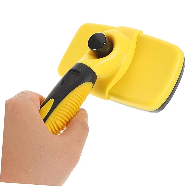 KESYOO Self- Pet Grooming Brush for Cats and Ergonomic Handle Bristles Removes Loose Hair Effortlessly for All Fur Types