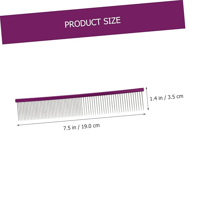 SUPVOX Portable Cat Hair Comb Pet Fur Removal Comb with Rounded Needles for Gentle Grooming Daily Use Household Pet Accessory in Purple