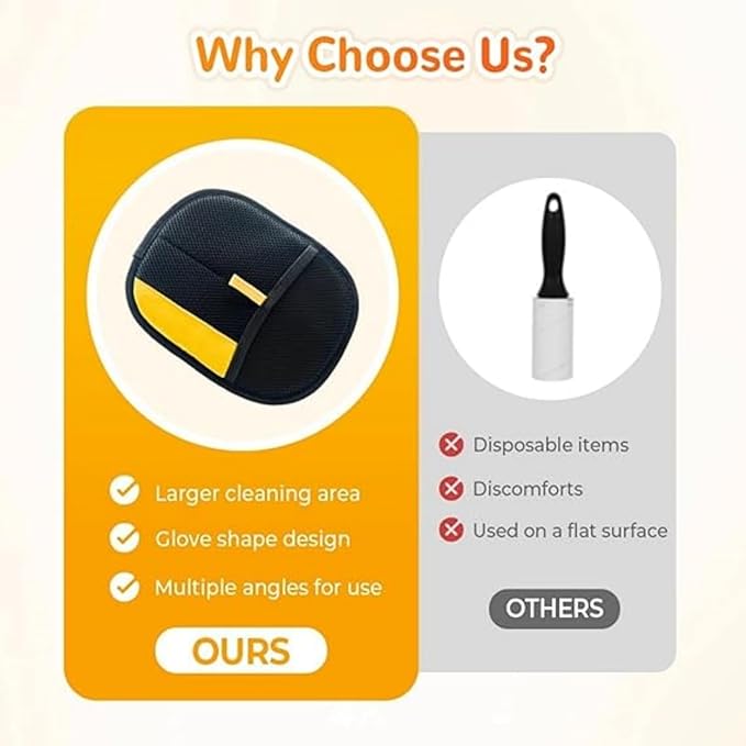 Pet Grooming Glove, Pet Hair Remover Electrostatic Gloves, Reusable Double Sided Electrostatic Pet Hair Remover, for Cats & Dogs (2pcs)