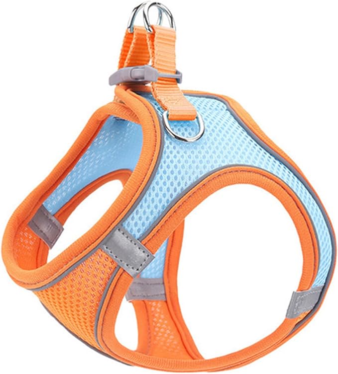 Gadpiparty Pet Vest Leash Harness for Dogs and Cats, Reflective Breathable Mesh Puppy Harness with Chest Strap, Medium Size, No Pull Dog and Cat Walking Vest for Outdoor Pet Supply