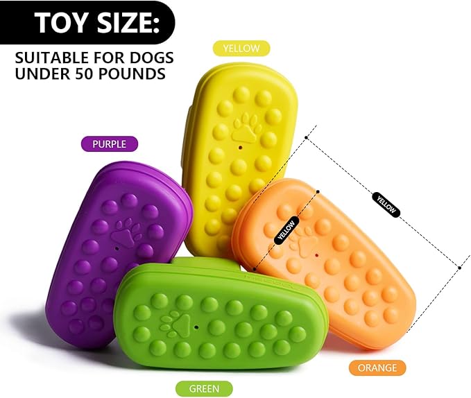 MECOOL Dog Toy Unbreakable Slippers Squeaky Dog Toys for Teehing Chewing Size for Medium and Samll Breeds,Yellow