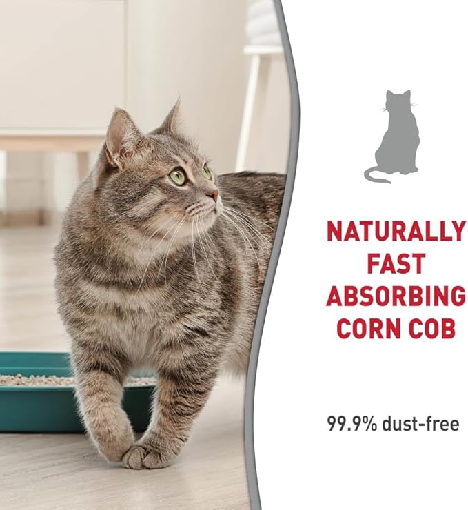 Nature's Miracle Premium Clumping Corn Cob Litter, Tough Odor Bio-Enzymatic Formula, Dust Free, 18lb (2 pack)