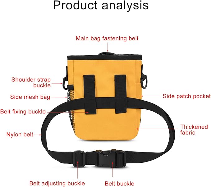 Dogs Treat Bag Training Waist for Outdoor Walking with Poop Holder Pet Travel Supply Dog Pack