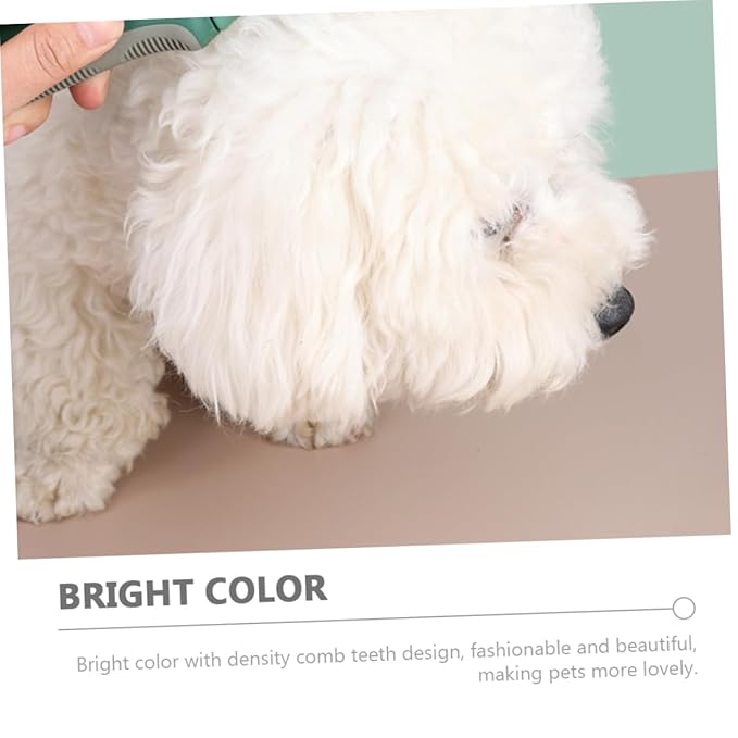 Ergonomic Dog Grooming Comb Fine Teeth Cat Comb for Matted Fur Removal Pet Grooming Supplies and Metal Materials Fine Teeth