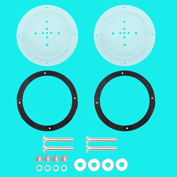 2-Pack 12.4" Acrylic Dog Fence Peek Window with Air Holes – Clear Dome Pet Viewing Panel for Dogs and Cats