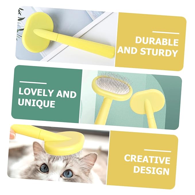 BESPORTBLE Handle Cat Grooming Comb Loose Hair Remover and Pet Massage Tool for Cats and Dogs for Detangling and Relaxing Pets