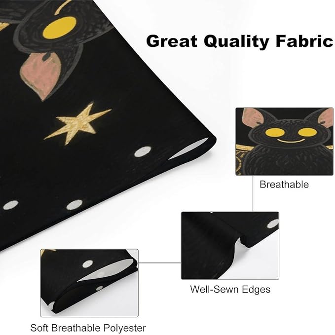 Dog Bandana Spring Pet Scarf Adjustable Triangle Black Gloden Bat Printing Dog Bib Washable Polyester Puppy Bandana for Small Medium Large Dogs Cat Birthday Party Supplies