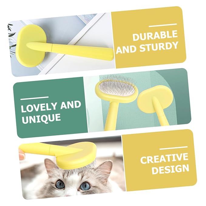 Cat Grooming Comb Handle for Pet Massage and Hair Removal Cat Hair Comb for Easy Grooming and Circulation Compact and Lightweight Design