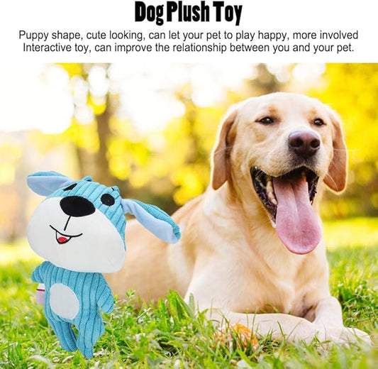 Pet Dog Plush Play Toy, Interactive Puppy Shape, 11.2 Inch Soft Molar Teeth Chew Supply - Safe Non - Material, Cute Design for Happy Biting and Playing