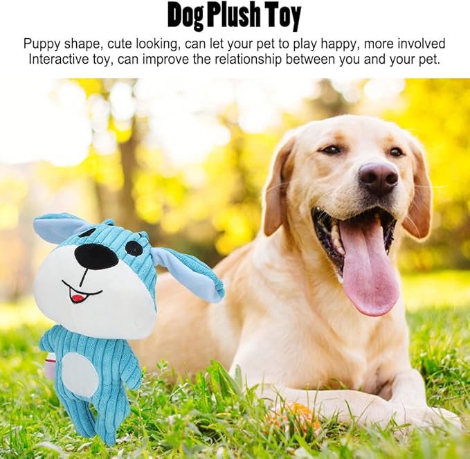 Dog Plush Play Toy, 28.5cm, Cute Puppy Shape, Soft and Safe Material - Interactive Biting Supply, Engaging Pet Entertainment for Molar Teeth Development