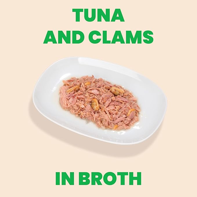almo nature HQS Natural Wet Cat Food Tuna and Clams in Broth 2.47 oz (Pack of 24)