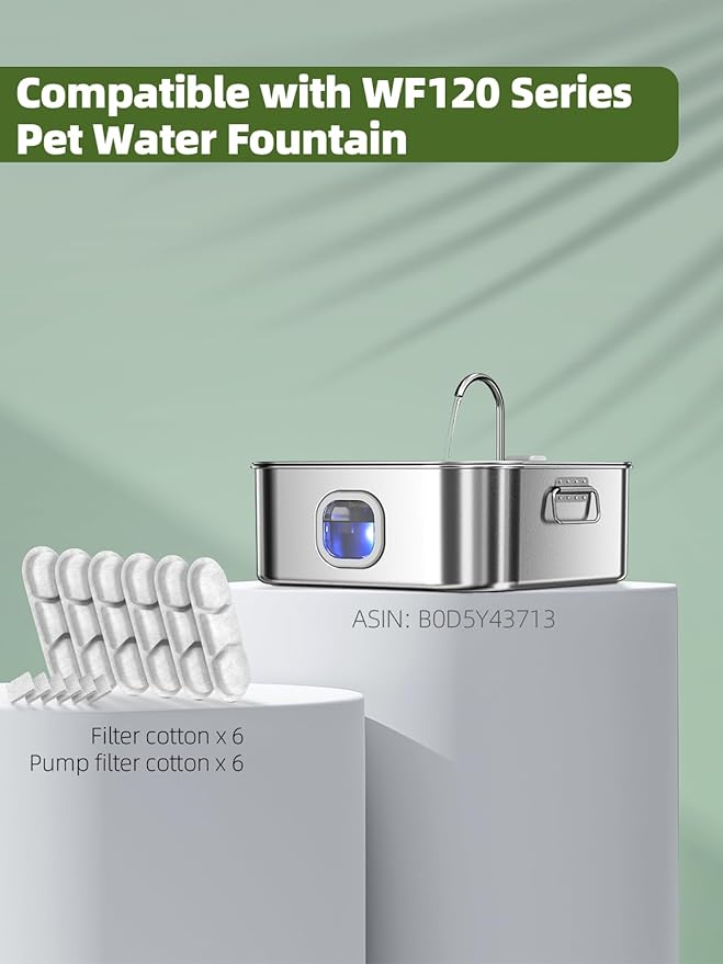 Dog Water Fountain Stainless Steel, 12L/16L Large Pet Water Fountain for Dogs, Dog Water Bowl Dispenser with Water Level Window & LED Light, Super Quiet for S-L Dogs and Multi-Pet (Filters)