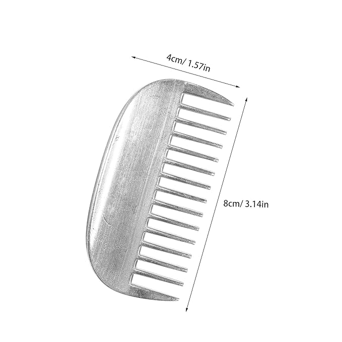 Dog and Cat Grooming Comb Metal Aluminum Deshedding Brush Wide Teeth Pet Hair Removal Comb for Long and Short Hair Pets Silver