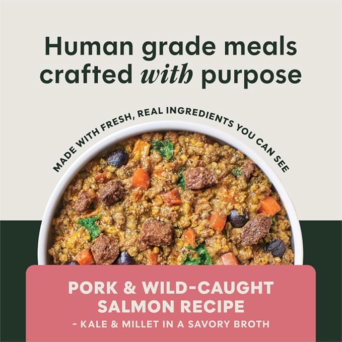 Instinct Freshly Crafted Meals, Dog Wet Food or Topper - Pork & Wild-Caught Salmon, 11 oz. Carton