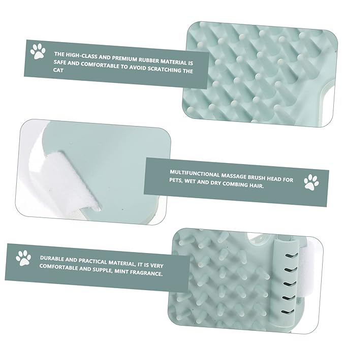 Rubber Cat Brush Tickle Comb Cat Wall Scratcher Catnip Cat Toy Cat Wall Toy Cat Wall Brush Self with Catnip Cat Grooming Supplies Kitten Massage Comb Cat Scratching Board