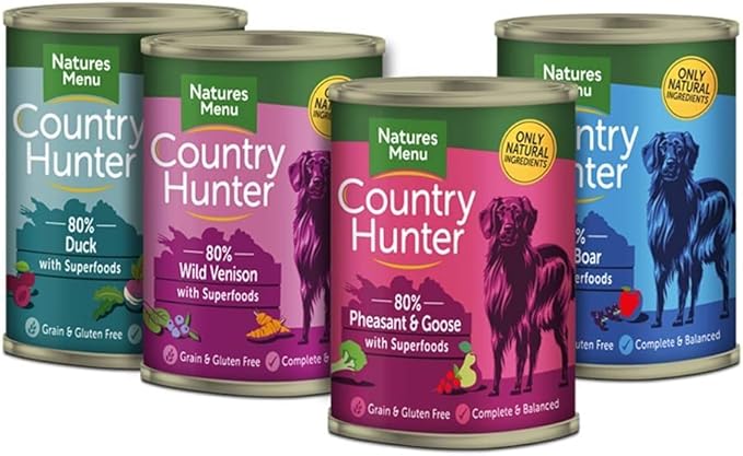 Natures Menu Country Hunter Dog Game Meat Selection Tins 12x400g
