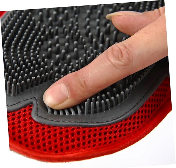 Happyyami Dog and Cat Grooming Glove for Shedding Brush Mittens Waterproof Easy to Use Suitable for Coat Types 1 Pair