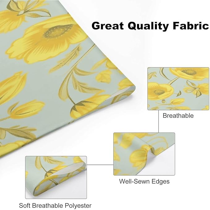 Dog Bandana Spring Pet Scarf Adjustable Triangle Yellow Flower Printing Dog Bib Washable Polyester Puppy Bandana for Small Medium Large Dogs Cat Birthday Party Supplies