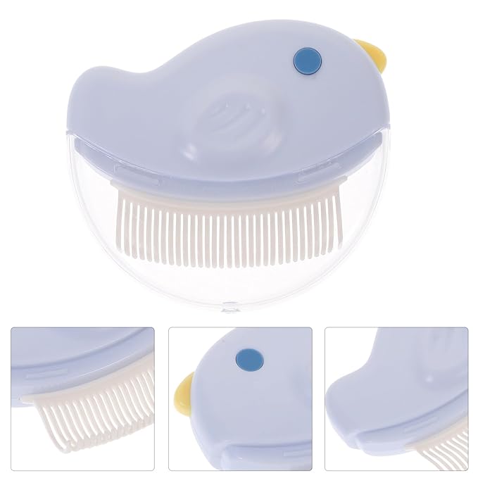 Toyvian 2pcs Cat Grooming Combs for Indoor Cats and Dogs, Detangling Pet Hair Removers with Blue Handle, Knot and Matted Fur Remover for Pet Hair Cleaning and Shedding