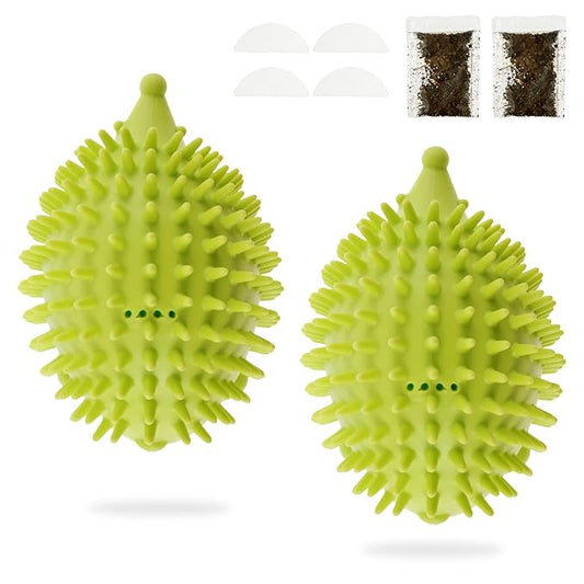 2Pcs Self Grooming Cat Brush, Hedgehog Shape Cat Corner Tickler, Cat Wall Brush, Wall Mount Corner Cat Face Scratcher, Cat Hair Brush Soft Silicone Corner Cat Grooming Brush for Indoor Use