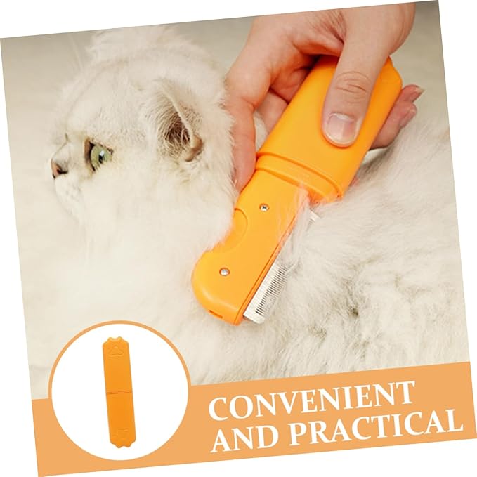 Pet Comb Set for Dogs and Cats Grooming Comb Pet Hair Brush Pet Deshedding and Dematting Tool Small Dog Grooming Pet Hair Brush Orange