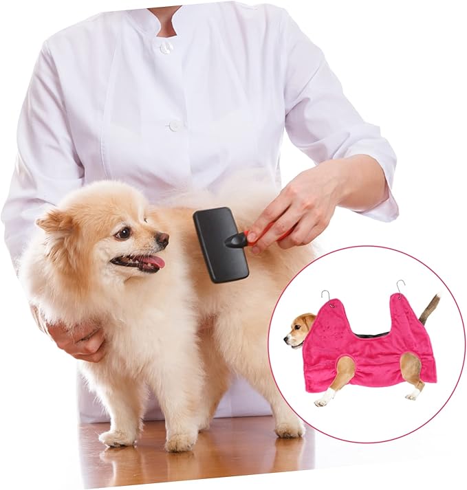 Happyyami Grooming Hammock for Cats and Dogs Ergonomic Design Easy to Install Pet Grooming Helper for Home Use