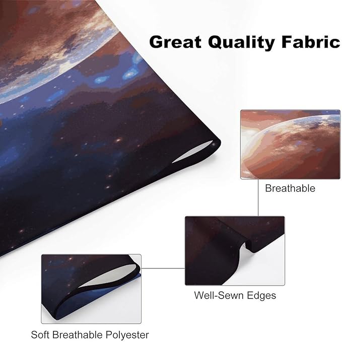 Dog Bandana Spring Pet Scarf Adjustable Triangle Planets in Space Background Printing Dog Bib Washable Polyester Puppy Bandana for Small Medium Large Dogs Cat Birthday Party Supplies
