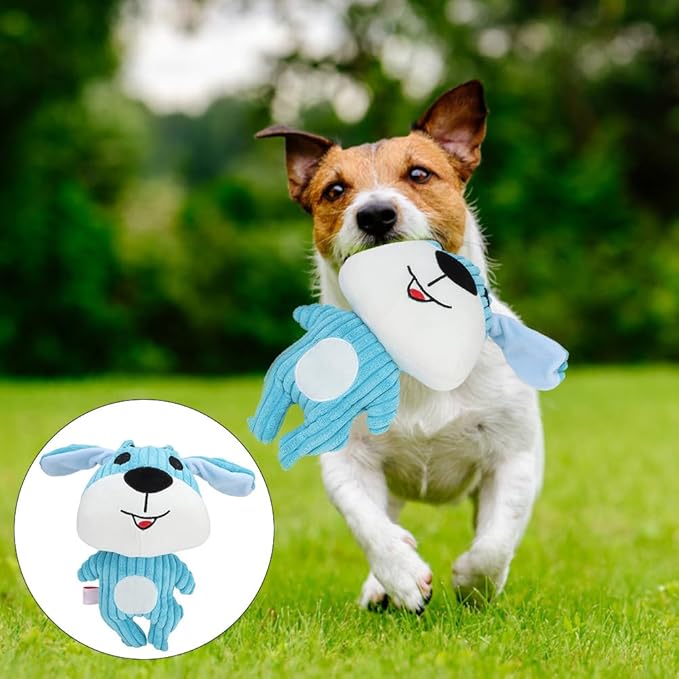 Pet Dog Plush Play Toy for Molar Teeth, Interactive Biting Supply, 28.5cm Cute Puppy Shape - Safe Non - Material, Engaging Play for Happy Pets