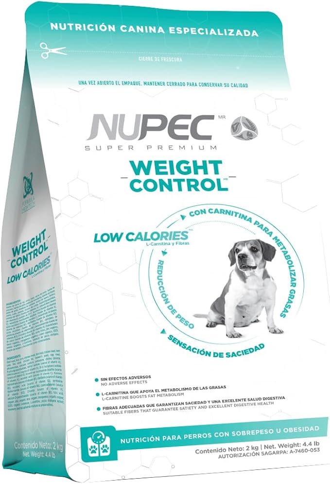 Food for Dogs, Weight Control, nutrition for overweight or obese dogs, presentation of 2 kg.