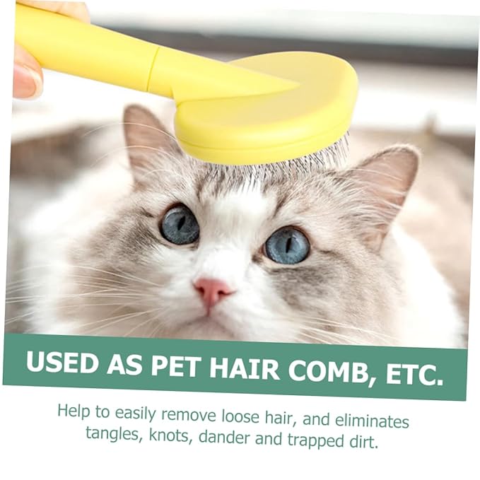 BESTonZON Cat Grooming Comb for Cats and Dogs Massage Grip PET Beauty Tool for Household Grooming and Fur Removal