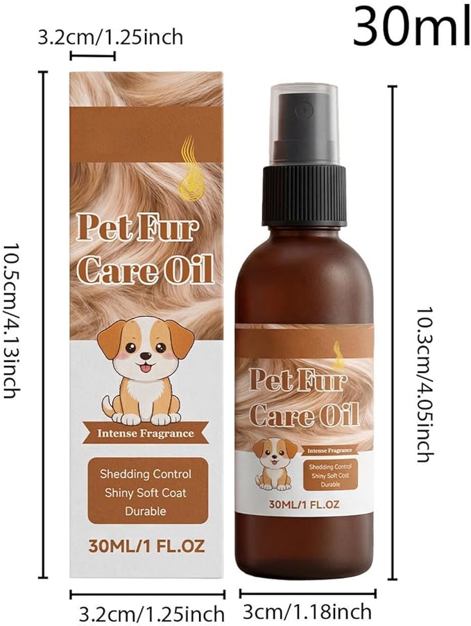 Pet Hair Oil, Gentle Care Aid, 4.06x1.18 Inches Groomers Tool, Professional Nourishing Device with Secure Grip, Compact Supply with Daily Use, Home Accessories for Office Bedroom Living Room and Study