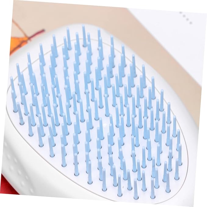 Garneck PET Grooming Comb for Cats and Dogs ABS PET Hair Brush with Floating Hair Removal Feature Sky Blue with Hanging Lanyard
