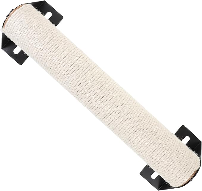 HEMOTON Wall-Mounted Cat Scratching Post and Cage Scratcher with Sisal Rope, 7×40cm Sturdy Climbing for Kittens and Indoor Cats