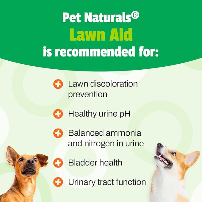 Pet Naturals Lawn Aid Dog Urine Neutralizer for Lawn - 60 Chicken-Flavored Chews - Healthy Dog Treats for PH Balance in Urine Maintain Green Grass and Support Bladder & Urinary Tract Healthâ€‹