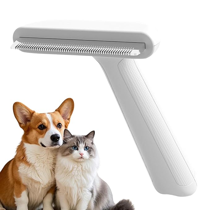Dog Hair Remover,Stainless Steel Non-Slip Handle Cleaning | Cat Grooming Brush Pet Hair Remover - for Dematting Bathing Washing Knots Removal Puppy Kitten Home Apartment Travel