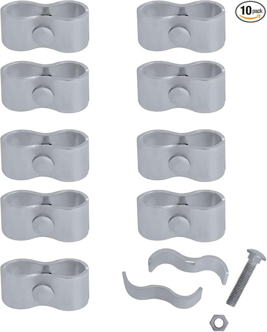 10 Sets Dog Kennel Panel Clamps Chain Link Fence Clamps 1-3/8’’ Fence Parts Temporary Dog Kennel Clamps Chain Link Fence Parts Galvanized Fence Ties for Pipe Panel Frames