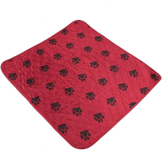 Reusable Dog Pee Pad, Absorbent Pet Urine Mat for Dogs and Cats, 4 - Layer Machine Washable Mat with Barrier for Hard Floors, Print Design in (70 * 80cm)