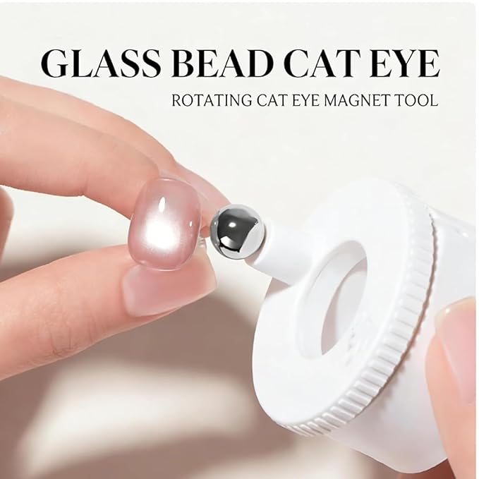 2Pcs Rotating Cat Eye Magnet, 2026 Magnetic Nail Tool, Beginner Friendly 5D Magnet Cateye, Uniform Magnetic Force and Excellent Light Absorption, Can Easily DIY Glossy Cat Eye Effect (2B-Mix)