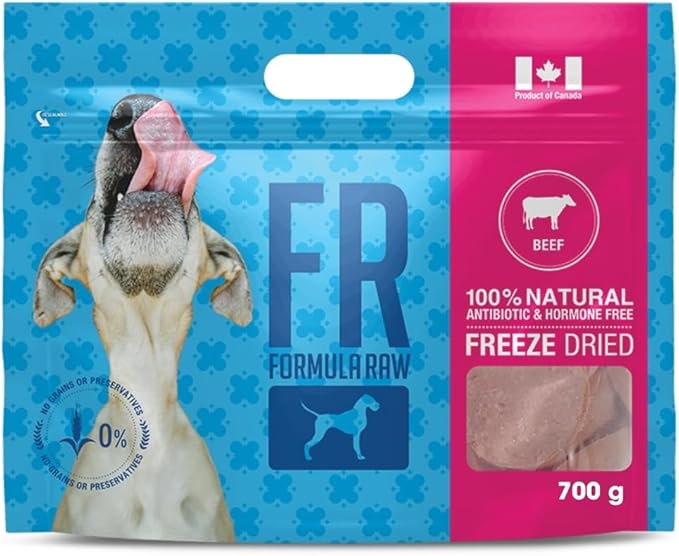 Freeze-Dried Raw Dog Food – Beef – High Protein, Grain-Free, No Fillers or Additives, Meal Mixer or Topper, Supports Healthy Digestion, Joints, and Coat – 1.55 lb