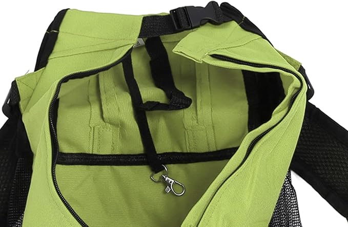 Zerodis Pet Carrier Backpack Front Back with Ventilated Mesh Hands Free for Travel Outdoor Hiking Cycling Cat Dog Supplies (Green)