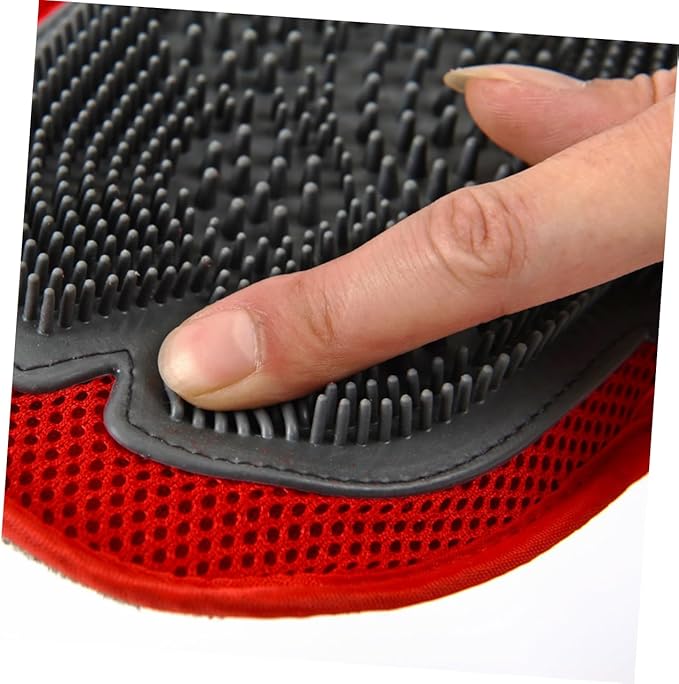 Kisangel Dog Cat Gentle Grooming Glove Pet Brush Glove Deshedding Tool for Pet Hair Removal