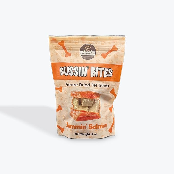 Bussin' Bites Premium Human Grade Freeze Dried Dog Treats/Cat Treats Training Treats and Meal Topper (2 oz, Salmon)